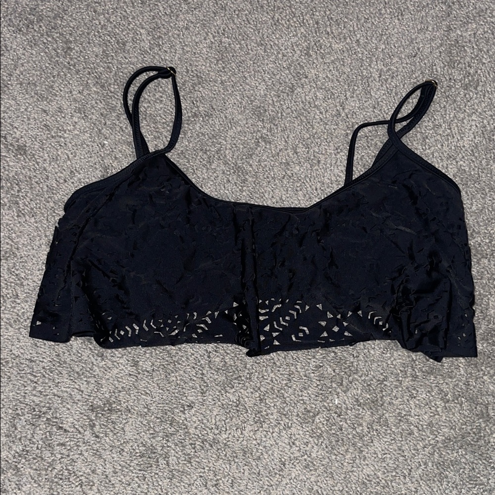 Black Lace Bikini Top